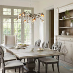Viticcio Rectangular Chandelier in Silver material and finish detail