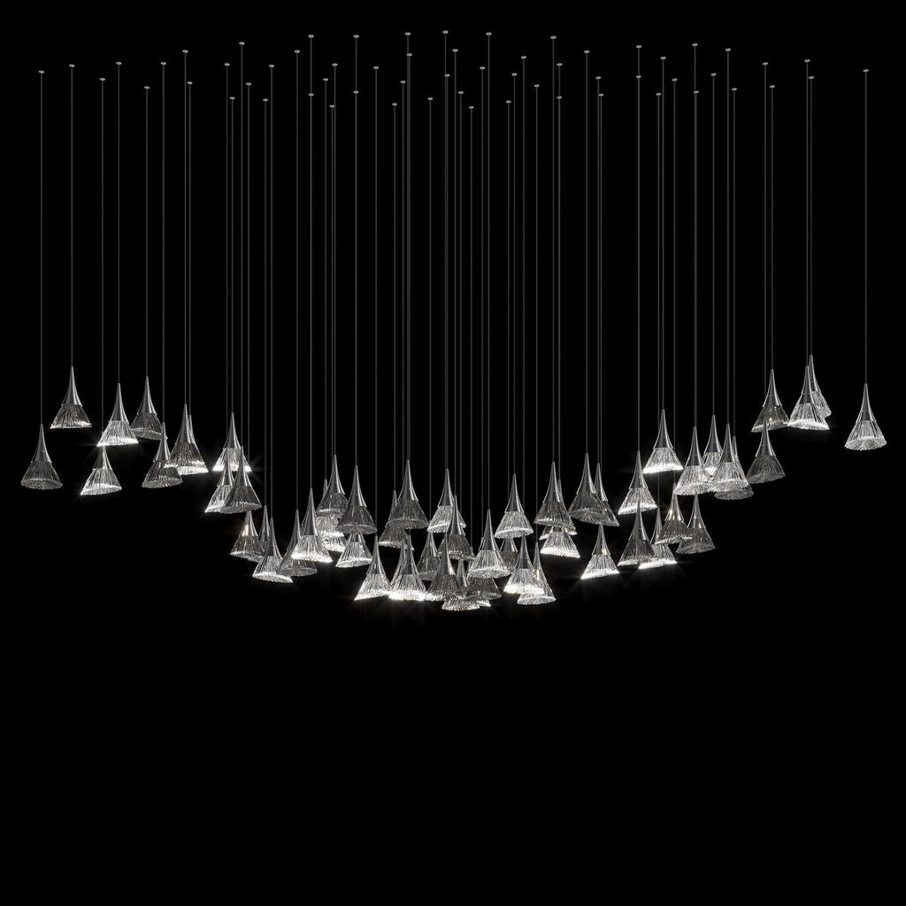 Crystal Fringe Cone Chandelier