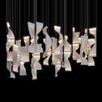 White Ribbon Wave Chandelier