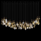 Gold Petal Cluster Chandelier