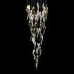 White Calla Bloom Chandelier