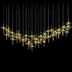 Green Glass Saucer Chandelier