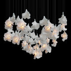 Ivory Petal Cascade Chandelier