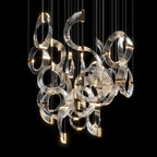 Crystal Crescent Cascade Chandelier