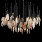 Crystal Leaf Veil Chandelier