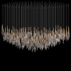 Clear Feather Glow Chandelier