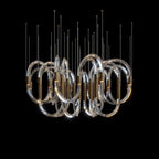 Crystal Ring Rain Chandelier