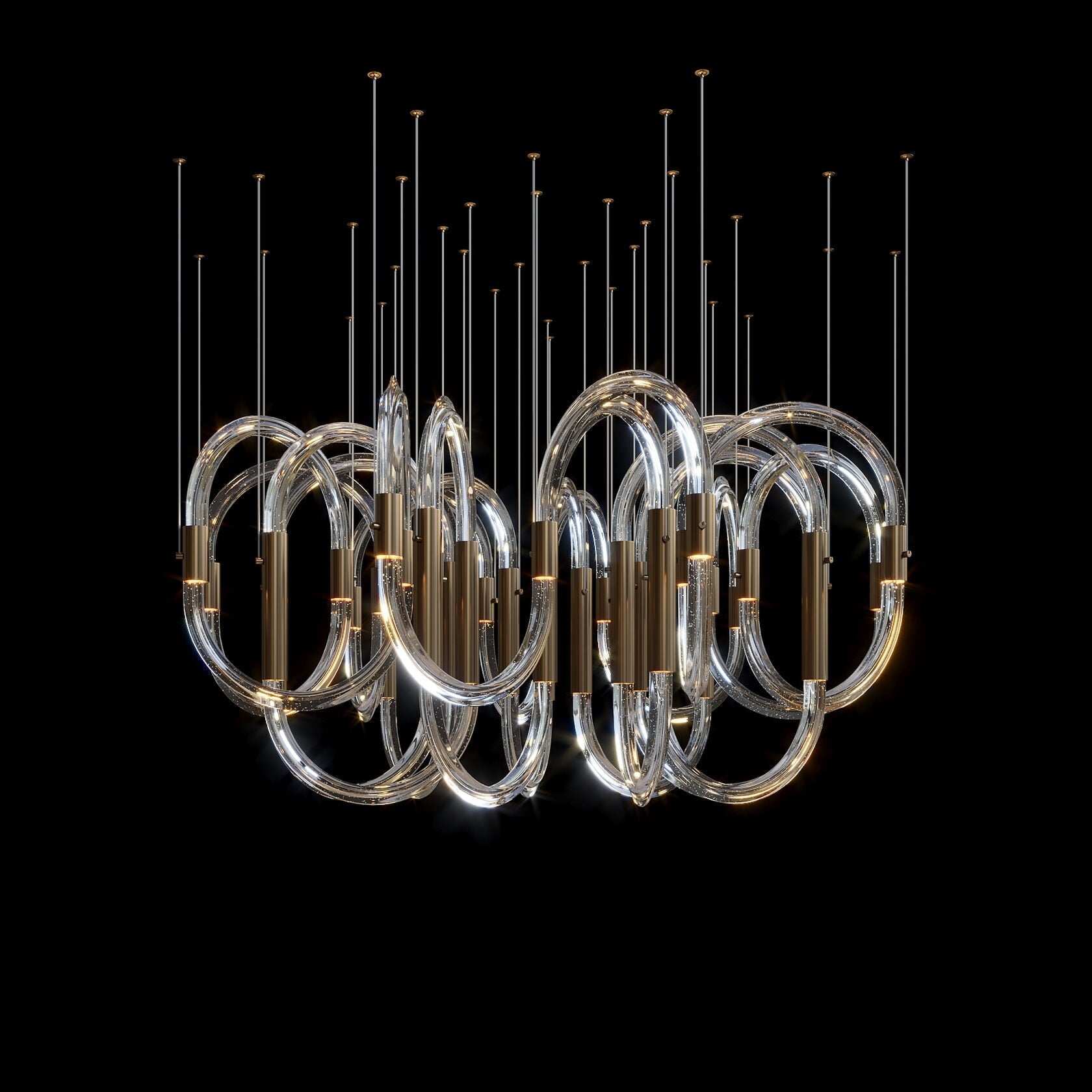 Crystal Ring Rain Chandelier