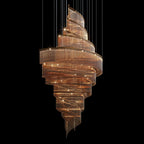 Crystal Spiral Halo Chandelier