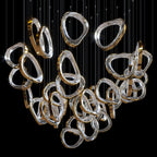Gold Crystal Loop Chandelier
