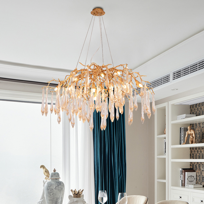 Iris Raindrop Crystal Branch Chandelier product image