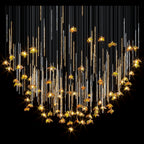 Amber Blossom Rain Chandelier