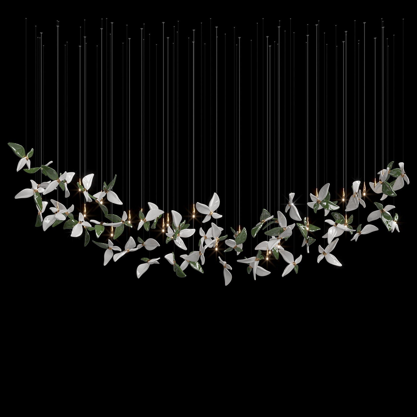 Smoke Butterfly Flight Chandelier