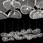 Bubble Glass Pebble Cascade Chandelier