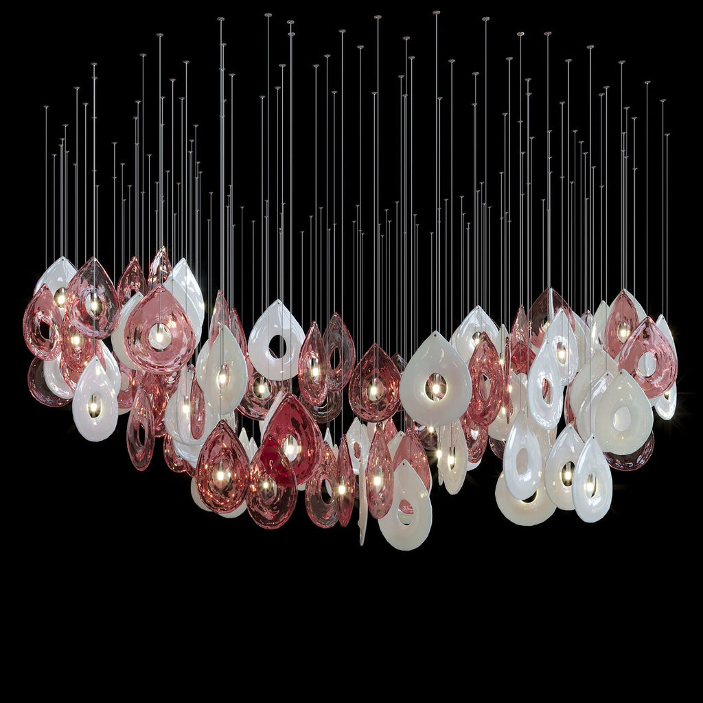 Green Halo Drop Chandelier