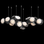 Monochrome Daisy Cluster Chandelier