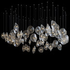 Clear Ripple Disc Cluster Chandelier