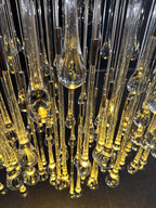 Crystal Teardrop Tube Rain Chandelier