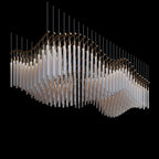 Ivory Column Wave Chandelier