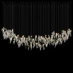 White Calla Bloom Chandelier