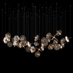 Smoke Disc Orbit Chandelier
