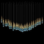 Aqua Crystal Spire Chandelier