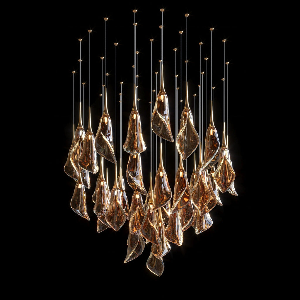 Crystal Petal Drop Chandelier