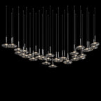 Smoke Saucer Cluster Chandelier
