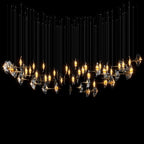 Clear Manta Cluster Chandelier
