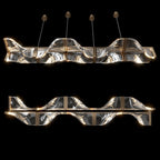 Crystal Wave Beam Chandelier