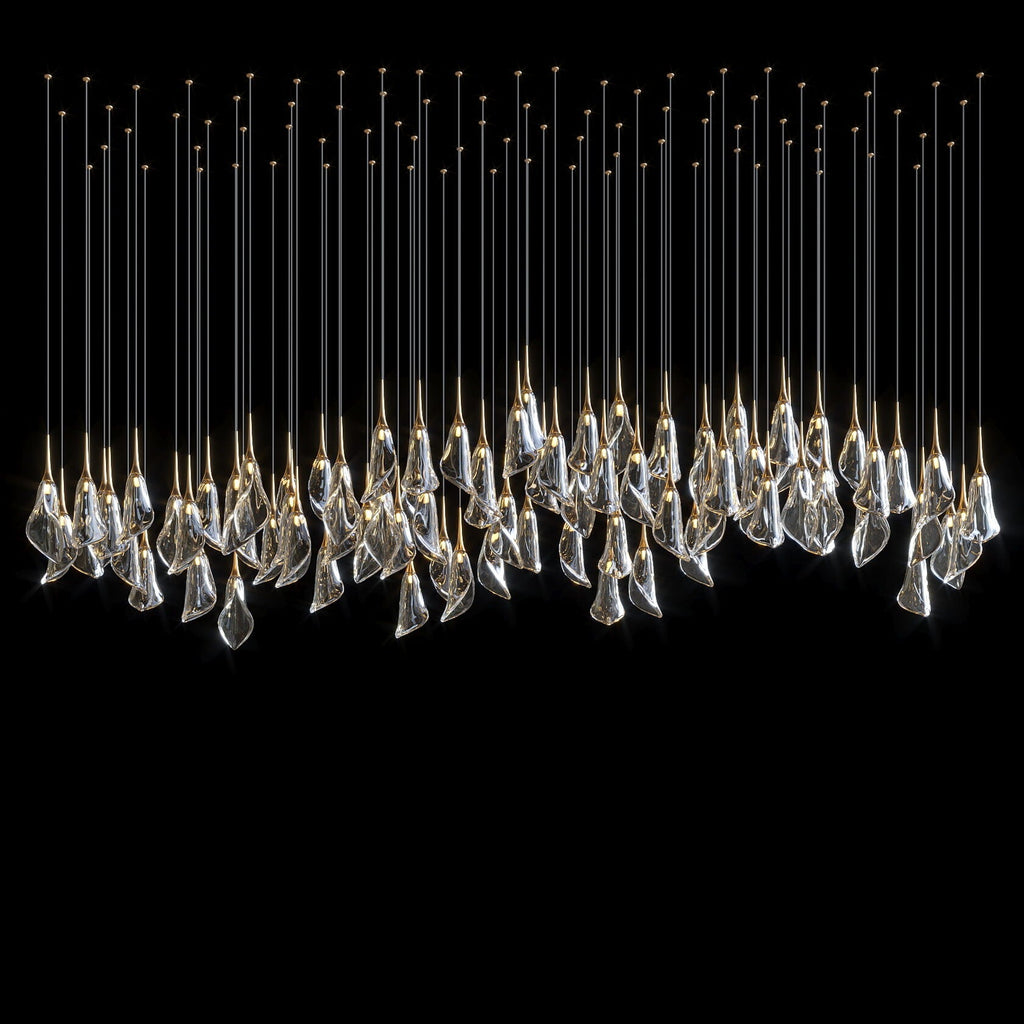 Crystal Petal Drop Chandelier