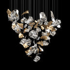 Crystal Leaf Scatter Chandelier