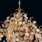 Lignia Crystal Branch Gold Artistic 33" Chandelier by Bling Lighting Studio