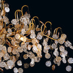 Lignia Crystal Branch Gold Artistic 45" Chandelier by Bling Lighting Studio