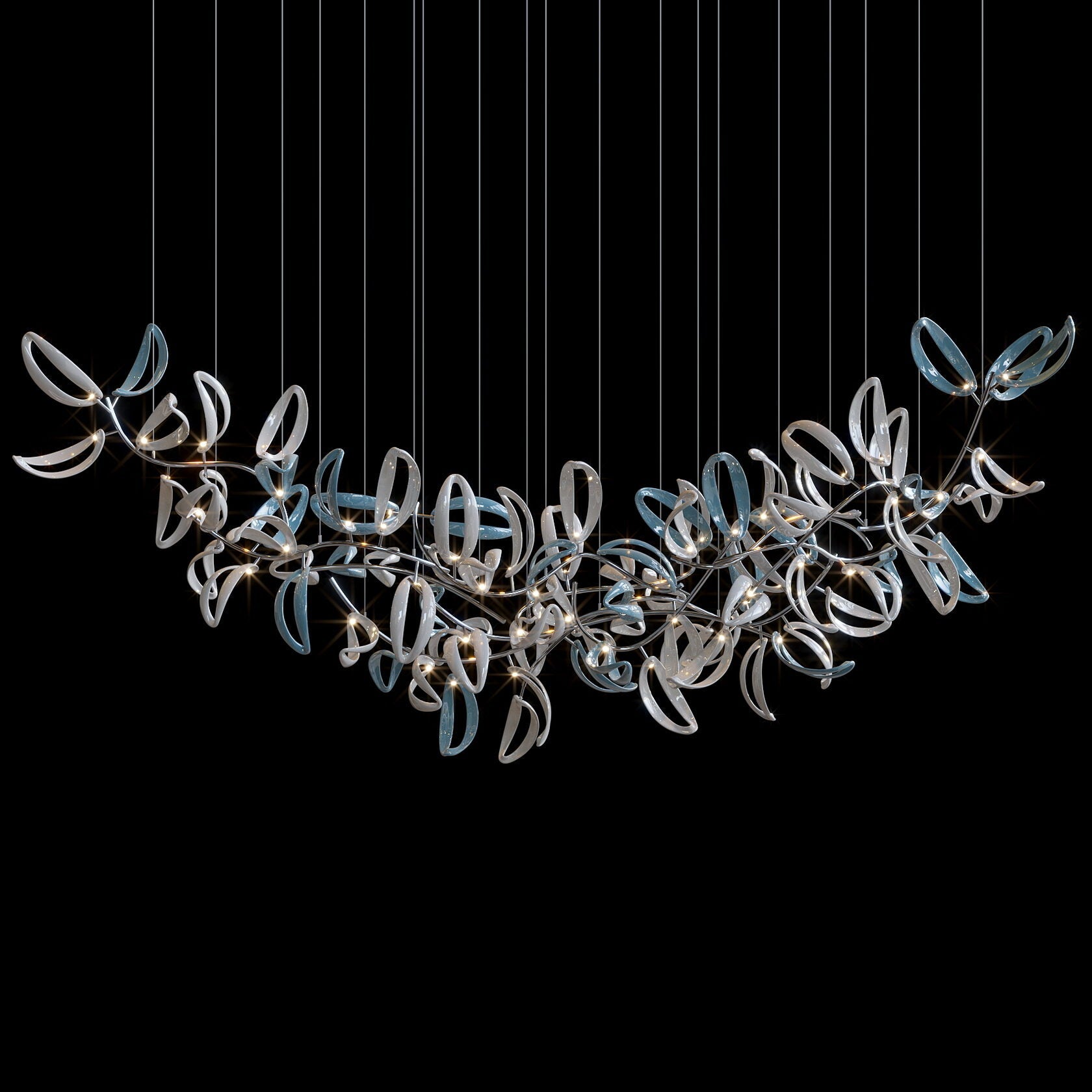 Blue Ribbon Vine Chandelier