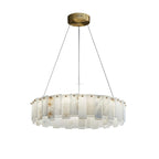 Halos Alabaster Round/Square Chandelier by Bling Lighting Studio