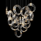 Crystal Crescent Cascade Chandelier