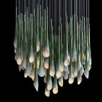 Green Trumpet Cluster Chandelier