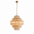 Aurum Cascade Glass Chandelier Murano lighting by Bling Lighting Studio
