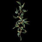 Green Glass Leaf Vine Chandelier