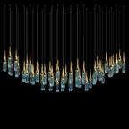 Aqua Crystal Spire Chandelier