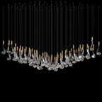 Crystal Scroll Cascade Chandelier