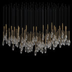Crystal Raindrop Reed Chandelier