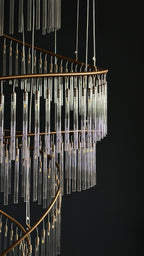 Spiral Crystal Ribbon Chandelier
