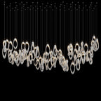 White Ribbon Loop Chandelier