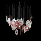 Green Halo Drop Chandelier