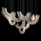 Crystal Fan Arc Chandelier