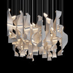 White Ribbon Wave Chandelier