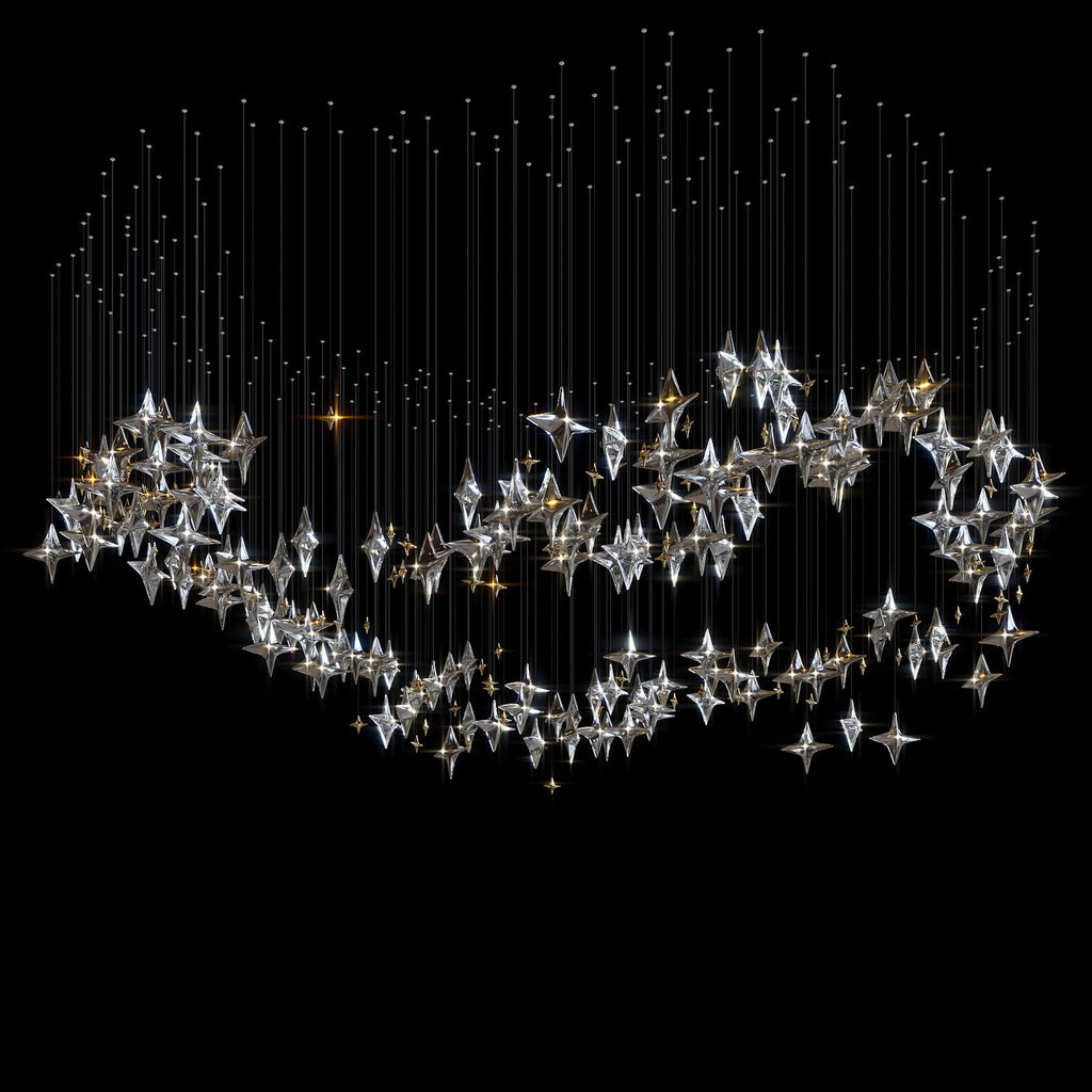 Crystal Star Constellation Chandelier
