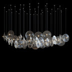 Smoke Glass Disc Cluster Chandelier